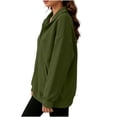 thumbnail image 5 of hoksml Women's Collared Sweatshirt, Half Button Long Sleeve Pullover Top with Pockets, Loose Fit Solid Color Casual, 5 of 8