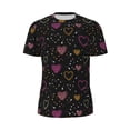 thumbnail image 5 of Wukai Heart and Stars Print Men's Short-Sleeved Mesh T-Shirt,Quick-Dry Short Sleeve Workout T-Shirt-Large, 5 of 8