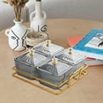 thumbnail image 6 of Tongina Dried Fruit Tray Divided Snack Serving Bowls Dried Fruit Plate Divided Serving Platter for Candy Snacks Appetizer Fruits Nuts grey, 6 of 8