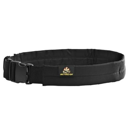 SetWear SW-05-520 2 inch Padded Belt with 33 inch Waist & Up, Black, Large & Extra