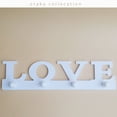 thumbnail image 5 of White Love Coat Hat Key Holder 4 Ganchos Bolsa De Ropa Robe Mount Tornillo Wall Rack Puerta Baño Home Decor Hanger Methold HA014266-00, 5 of 5