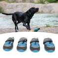 thumbnail image 4 of Botas Para Perros, 4 Protectores De Patas De Mascotas Ajustables Azules Resistentes Al Desgaste Con Tiras Reflectantes Para Senderismo Para Perros Para Caminar ANGGREK 4, 4 of 8