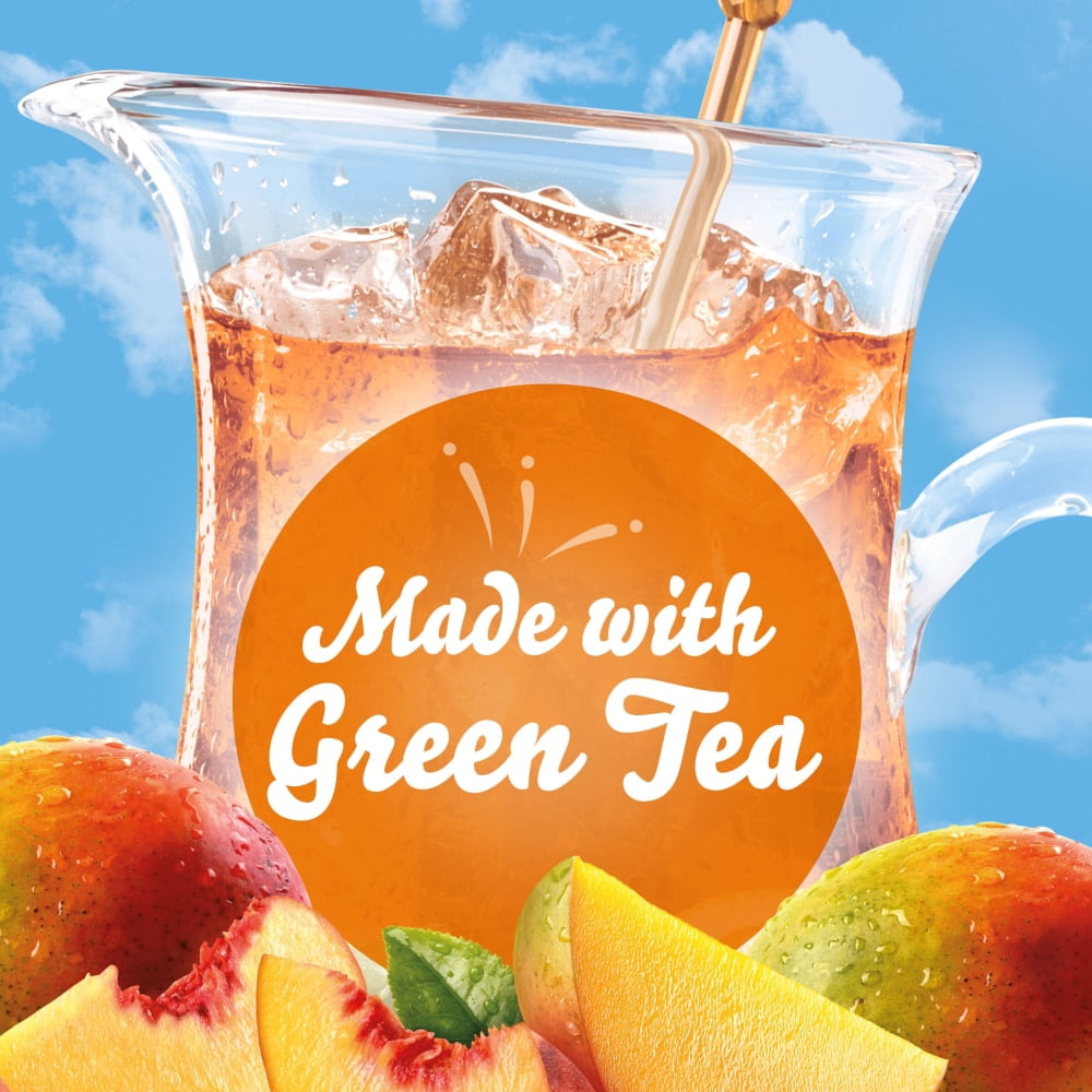Crystal Light Zero Sugar Peach Mango Green Tea Drink Mix Packets 5 ct - 5 Pack