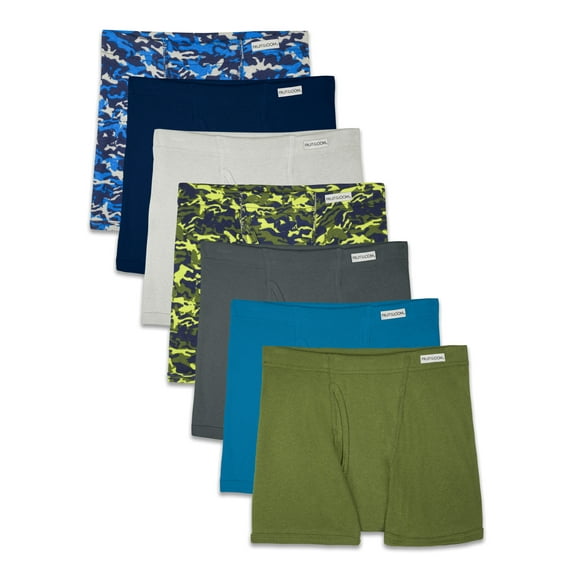 Print and Solid Covered Waistband Boxer Briefs, 7 Pack (Little Boys & Big Boys)