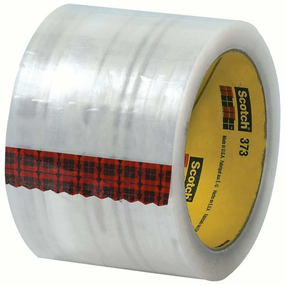 Scotch 3M 373 Carton Sealing Tape 2.5 Mil 3" x 110 yds. Clear 24/Case
