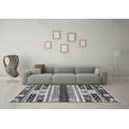 thumbnail image 3 of Ahgly Company Indoor Round Abstract Gray Modern Area Rugs, 6' Round, 3 of 4