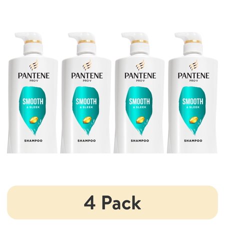 (4 pack) Pantene Pro-V Smooth and Sleek Shampoo 17.9 fl oz