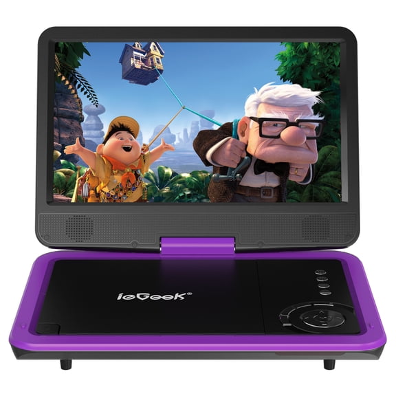 ieGeek 12.5" Portable DVD Player with Screen, 10.5" HD, Car DVD Player for Kids with High Volume Dual Speaker, 5 Hours Rechargeable Battery, Support Multiple Disc Formats
