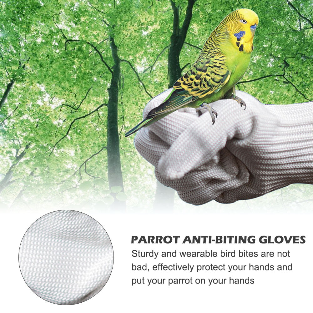 Seaskyer Bird Anti-bite Gloves Parrot Hamster Chewing Working Safety Protective Gloves 
