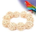 thumbnail image 3 of Toy, Rattan Hand-woven Small Sepak Takraw Toy Natural Color  For Animal Chew Toy For Home Decoration 3CM, 3 of 8