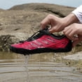 thumbnail image 4 of lnmuld Men Women Barefoot Shoes, Breathable Mesh Shoes for Water Yoga Fitness Hiking Color:Red,Size:8.5, 4 of 6