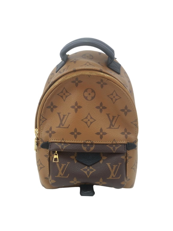 Pre-Owned Louis Vuitton Palm Springs Mini Monogram Reverse Canvas Backpack Bag Brown