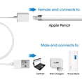 thumbnail image 2 of TechMatte Charging Adapter Cable Male to Female (White-1 Foot / 12 inches), 2 of 7