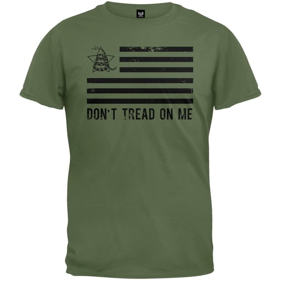 Old Glory Mens Don't Tread On Me Distressed Flag Short Sleeve Graphic T Shirt