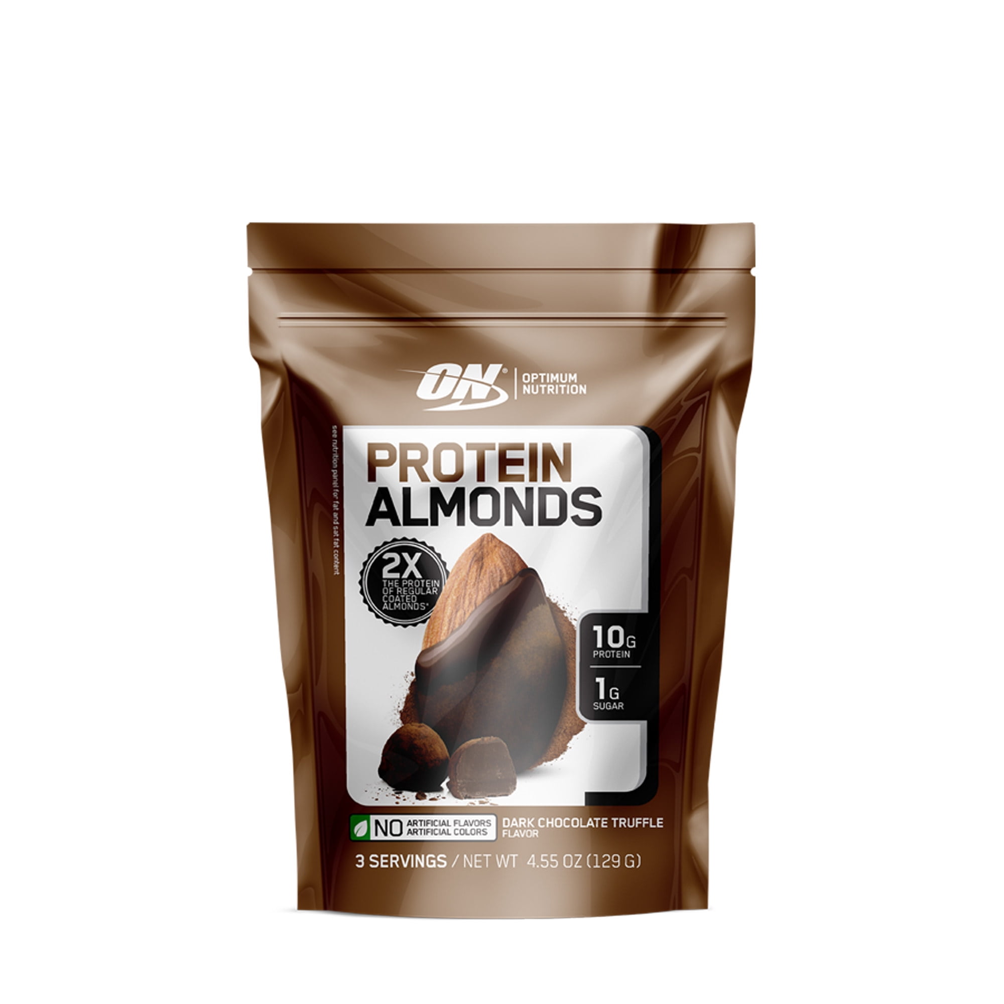 Optimum Nutrition Protein Almonds, Dark Chocolate Truffle, 10g Protein, 3 Servings Walmart