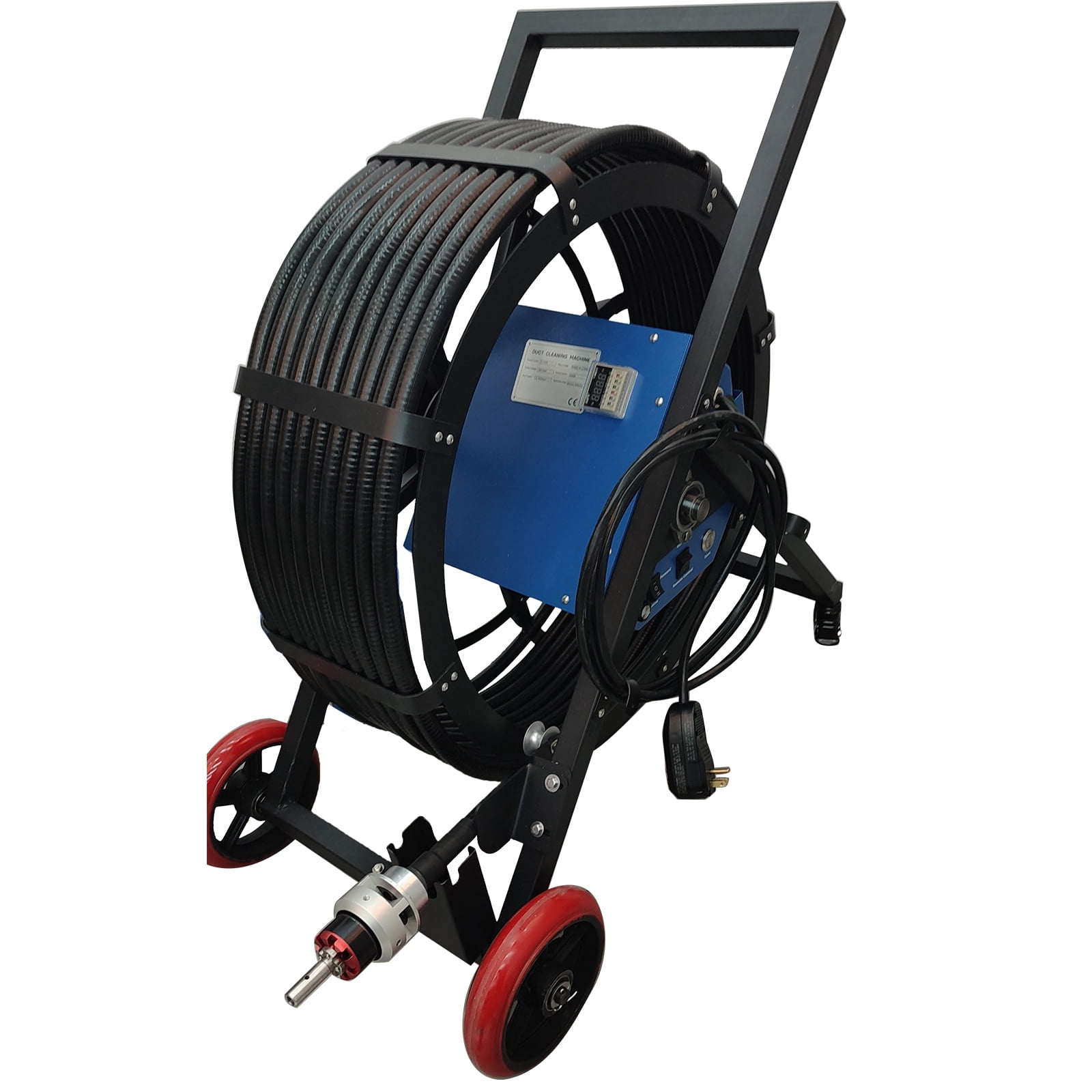 Air Duct Cleaning Machine Adjustable Speed Rotary Brush Pipe Cleaner 110V for Duct Range 80-800mm