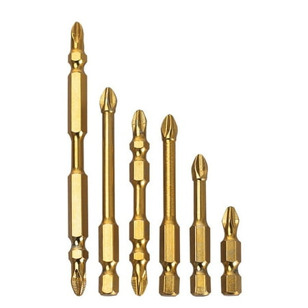 

6pcs Magnetic Cross Screwdriver Bits S3 Alloy Steel Anti Slip Screwdriver