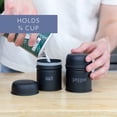 thumbnail image 3 of AuldHome Design Salt and Pepper Shaker Set (Black); Contemporary Modern Farmhouse Retro Enamel Style Shaker Set, 3 of 9