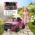 thumbnail image 3 of Qaba 12V Licensed Dodge RAM 3500 Electric Ride on Car for 3-5 Years, Pink, 3 of 10
