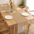 thumbnail image 3 of Khaki Easter Table Runner 120 Inches Long Farmhouse Dress Scarves, Pink Yellow Blue Bunny Plaid Vintage Rustic Dining Tablerunner for Coffee Table/Kitchen Island/Party Décor, 13" x 120", 3 of 8
