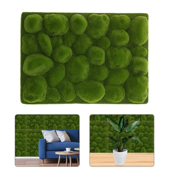 FENGGUIQU Artificial Moss Wall Panel Green Foams Board for Modern and Nordic Style Decor