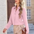 thumbnail image 5 of GUACER Shirts for Women Long Sleeve Button-Down Tops Loose Classic Collar Blouses for Office & Business, 5 of 8