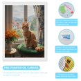 thumbnail image 3 of Diamond Art Kit for Adults, Calm Cat Window View Decor Diamond Painting for Adults Beginners, 5D DIY Diamond Art Painting Kits, Colorful Diamond Painting Craft for Home Decor 12x16, 3 of 7