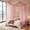 Pink, variant on Boho Sheer Canopy Curtain for Bed, 2 Panels Lightweight Gauze Bed Canopy Drapes, Romantic Bed Curtains for Bedroom, Wedding, Outdoor Canopy Decor, Multiple Colors Available
