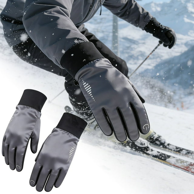 Windproof Ski Gloves with for Thermal Insulation and Secure Grip in Cold Weather Outdoor Sports