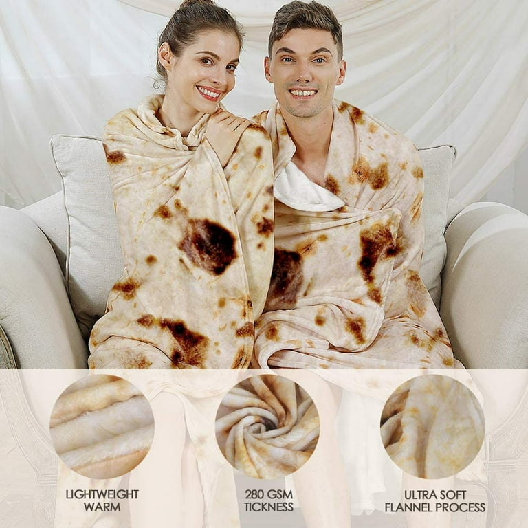 Sytle Carry 60 Inch Giant Burritos Tortillas Blanket Double Sided Novelty Wrap Blanket for Adults and Kids Walmart