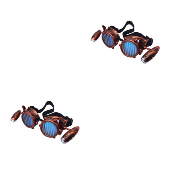 Maytalsory Verres Style Steampunk Unique avec Vintage Distinctif pour Halloween Rouge 2Set