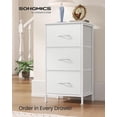 thumbnail image 2 of Cajonera de Almacenamiento SONGMICS BELLAH de 3 Cajones en Acero Blanco, 2 of 6
