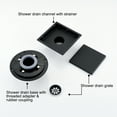 thumbnail image 6 of Cfowner 6" Shower Drain with Square Hole Pattern, Matte Black, 6 of 7
