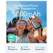 INIU Magnetic Portable Charger, Ultra Slim Qi2 Certified 5000mAh 20W Wireless Power Bank, ONLY for iPhone 12~17 Series, Black