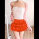 thumbnail image 4 of Pantalones Bombachos de Encaje Multicapa Y2K para Mujer, Pantalones Cortos con Volantes, Pantalones Cortos de Calabaza, Enaguas Dulces con Cintura Elástica. Naranja Rojo L, 4 of 7