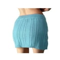 thumbnail image 3 of Gzhioc Women’s Casual Knitted Short Skirt Fashion Solid Color Elastic Tie-up High Waist Skinny Skirt, 3 of 9
