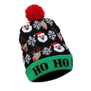 Christmas Savings! Dvkptbk Knitted Christmas Hats Colorful Luminous Knitted Hats High-end Christmas Hats for The Elderly