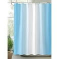 thumbnail image 2 of Light Blue Shower Curtain, and White Gradient Waterproof Shower Curtain Set with 12 Hooks Lightweight Washable Fabric Shower Curtains for Bathroom 72x72 Inches, 2 of 6