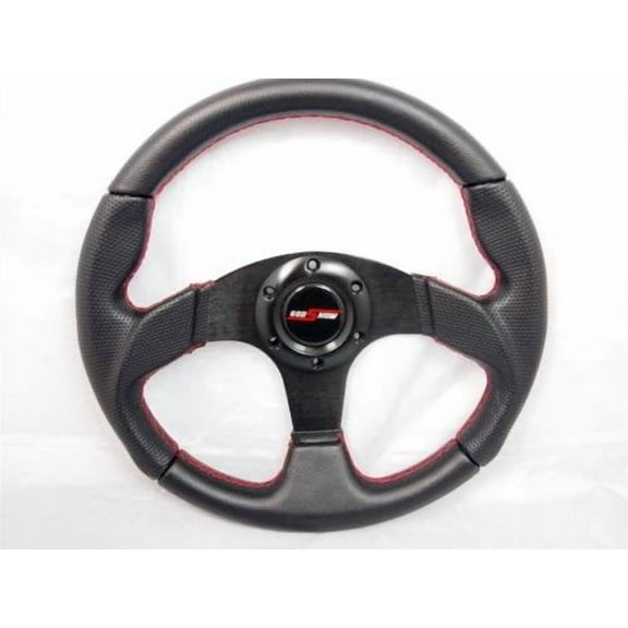 Yamaha Golf Cart & Polaris Rhino Steering Wheel W/ Billet Adapter 3 Spoke"