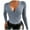 A Blue, variant on Plus Size Pullover Sweater for Women Long Sleeve Deep-V Blouse Slim Knit Tunics Tops Solid Color Casual Underwear Loungewear