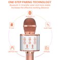 thumbnail image 2 of DAKIMOE Karaoke Microphone for Kids, Wireless Bluetooth Karaoke Microphone for Singing, Portable Handheld Mic Speaker Machine, Birthday Gifts Toys Microphone for Girls Boys Adults All Age, Rose Gold, 2 of 6