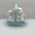 thumbnail image 2 of Rae Dunn Salt and Pepper Shaker Blue Ceramic Basket with White Chick Shakers, 2 of 4