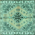 thumbnail image 1 of Ahgly Company Indoor Square Persian Turquoise Blue Traditional Area Rugs, 6' Square, 1 of 4