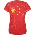 thumbnail image 2 of Distressed Chinese Flag All Over Womens T Shirt Multi 2XL, 2 of 2