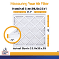 thumbnail image 2 of Filter King 29.5x36x1 Air Filter | 4-PACK | MERV 13 HVAC Pleated A/C Furnace Filters | MADE IN USA | Actual Size: 29.5 x 36 x .75", 2 of 5