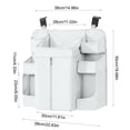 thumbnail image 2 of Dyegold Nursery Storage Rack Hanging Diaper Organizer Bag Multifunctional Washable Oxford Crib Caddy for Baby Supplies 22.8 in Beige, 2 of 6