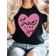 thumbnail image 1 of Camiseta informal de manga corta con estampado "Love Like Jesus Heart" para mujer, cuello redondo, tejido de punto, elástica, ideal para todas las estaciones, para adultos, hombres, mujeres, adolescen, 1 of 7