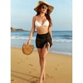 thumbnail image 4 of Cueply Swimsuit Coverup for Women Crochet Elastic Waist Tie Beach Skirt Summer Bathing Suit Mini Skirt Swimwear, 4 of 7