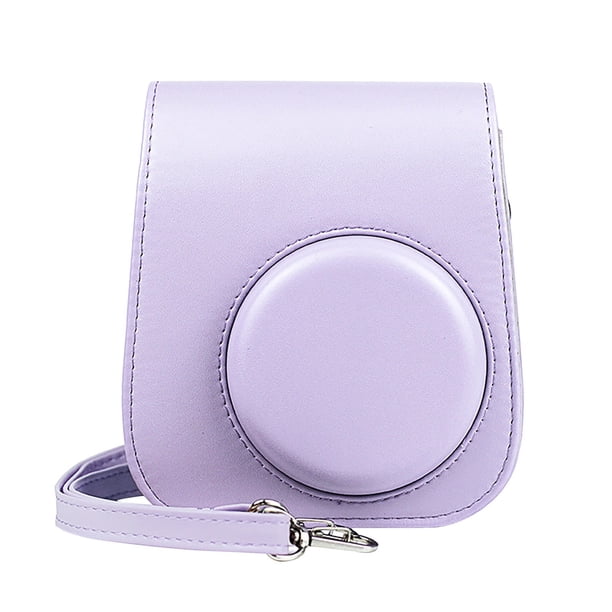 Funda Instantánea para Cámara Mini 11 Bolsa Protectora de Cuero Sintético con Correa Color Sólido 14x12.5x7.2cm