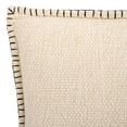 thumbnail image 3 of SAFAVIEH Rhea 12" x 20" Contemporary Cream/Black Solid Cotton Decorative Pillow, 3 of 6